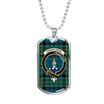 Kirkpatrick Scottish Clan Tartan Military Dog Tag Necklace Jewelry