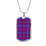 Jackson Scottish Clan Tartan Military Dog Tag Necklace Jewelry