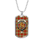 Chattan Scottish Clan Tartan Military Dog Tag Necklace Jewelry