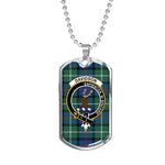 Davidson Of Tulloch Scottish Clan Tartan Military Dog Tag Necklace Jewelry