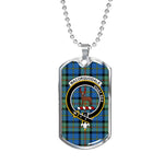 MacCorquodale Scottish Clan Tartan Military Dog Tag Necklace Jewelry