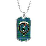Glen Ancient Scottish Clan Tartan Military Dog Tag Necklace Jewelry