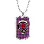 Laing Of Archiestown Scottish Clan Tartan Military Dog Tag Necklace Jewelry