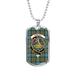Paisley Scottish Clan Tartan Military Dog Tag Necklace Jewelry