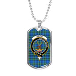 Keith Scottish Clan Tartan Military Dog Tag Necklace Jewelry
