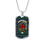 Farquharson Ancient Scottish Clan Tartan Military Dog Tag Necklace Jewelry