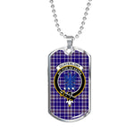 Ochterlony Scottish Clan Tartan Military Dog Tag Necklace Jewelry