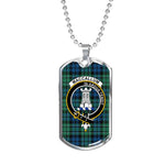 MacCallum Ancient Scottish Clan Tartan Military Dog Tag Necklace Jewelry