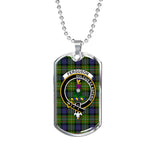 Ferguson Modern Scottish Clan Tartan Military Dog Tag Necklace Jewelry