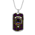 MacDonell Of Glengarry Modern Scottish Clan Tartan Military Dog Tag Necklace Jewelry