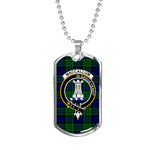 MacCallum Modern Scottish Clan Tartan Military Dog Tag Necklace Jewelry