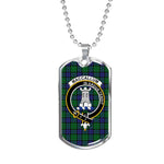 MacCallum Scottish Clan Tartan Military Dog Tag Necklace Jewelry