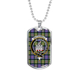 MacDonald Clan Ranald Ancient Scottish Clan Tartan Military Dog Tag Necklace Jewelry