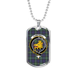 Campbell Argyll Modern Scottish Clan Tartan Military Dog Tag Necklace Jewelry