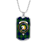 Oliphant Modern Scottish Clan Tartan Military Dog Tag Necklace Jewelry
