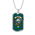 Kennedy Hunting Scottish Clan Tartan Military Dog Tag Necklace Jewelry