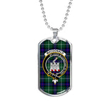 MacDonald Clan Ranald Of The Isles Hunting Modern Scottish Clan Tartan Military Dog Tag Necklace Jewelry