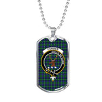 Forbes Scottish Clan Tartan Military Dog Tag Necklace Jewelry