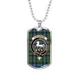 Cochrane Ancient Scottish Clan Tartan Military Dog Tag Necklace Jewelry