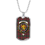 Cumming Hunting Modern Scottish Clan Tartan Military Dog Tag Necklace Jewelry