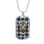 Meldrum Gordon Dress Scottish Clan Tartan Military Dog Tag Necklace Jewelry