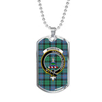 Morrison Ancient Scottish Clan Tartan Military Dog Tag Necklace Jewelry