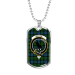MacKie Scottish Clan Tartan Military Dog Tag Necklace Jewelry