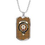 Jardine Scottish Clan Tartan Military Dog Tag Necklace Jewelry