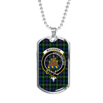 MacKenzie Modern Scottish Clan Tartan Military Dog Tag Necklace Jewelry