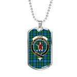 Lyon Scottish Clan Tartan Military Dog Tag Necklace Jewelry