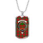 Fenton Scottish Clan Tartan Military Dog Tag Necklace Jewelry