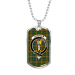 Chisholm Hunting Scottish Clan Tartan Military Dog Tag Necklace Jewelry