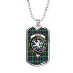 Inglis Scottish Clan Tartan Military Dog Tag Necklace Jewelry