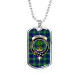 Hamilton Hunting Scottish Clan Tartan Military Dog Tag Necklace Jewelry