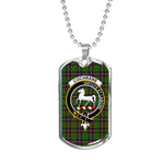 Cochrane Scottish Clan Tartan Military Dog Tag Necklace Jewelry
