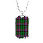 McGeachie Scottish Clan Tartan Military Dog Tag Necklace Jewelry