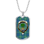Hamilton Hunting Ancient Scottish Clan Tartan Military Dog Tag Necklace Jewelry