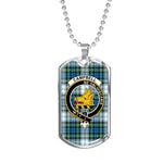 Campbell Dress Ancient Scottish Clan Tartan Military Dog Tag Necklace Jewelry