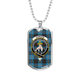 Garden Scottish Clan Tartan Military Dog Tag Necklace Jewelry
