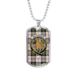 MacPherson Dress Ancient Scottish Clan Tartan Military Dog Tag Necklace Jewelry