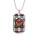 MacDuff Dress Modern Scottish Clan Tartan Military Dog Tag Necklace Jewelry