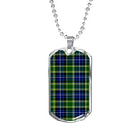 MacKellar Scottish Clan Tartan Military Dog Tag Necklace Jewelry
