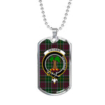 Crosbie Scottish Clan Tartan Military Dog Tag Necklace Jewelry