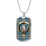 Napier Ancient Scottish Clan Tartan Military Dog Tag Necklace Jewelry