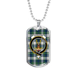 Gordon Dress Ancient Scottish Clan Tartan Military Dog Tag Necklace Jewelry