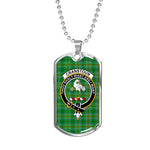 Cranstoun Scottish Clan Tartan Military Dog Tag Necklace Jewelry