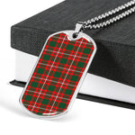 Princess Margaret Scottish Clan Tartan Military Dog Tag Necklace Jewelry