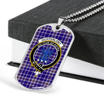Ochterlony Scottish Clan Tartan Military Dog Tag Necklace Jewelry