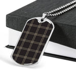 Etermity Scottish Clan Tartan Military Dog Tag Necklace Jewelry