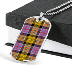 Culloden Ancient Scottish Clan Tartan Military Dog Tag Necklace Jewelry